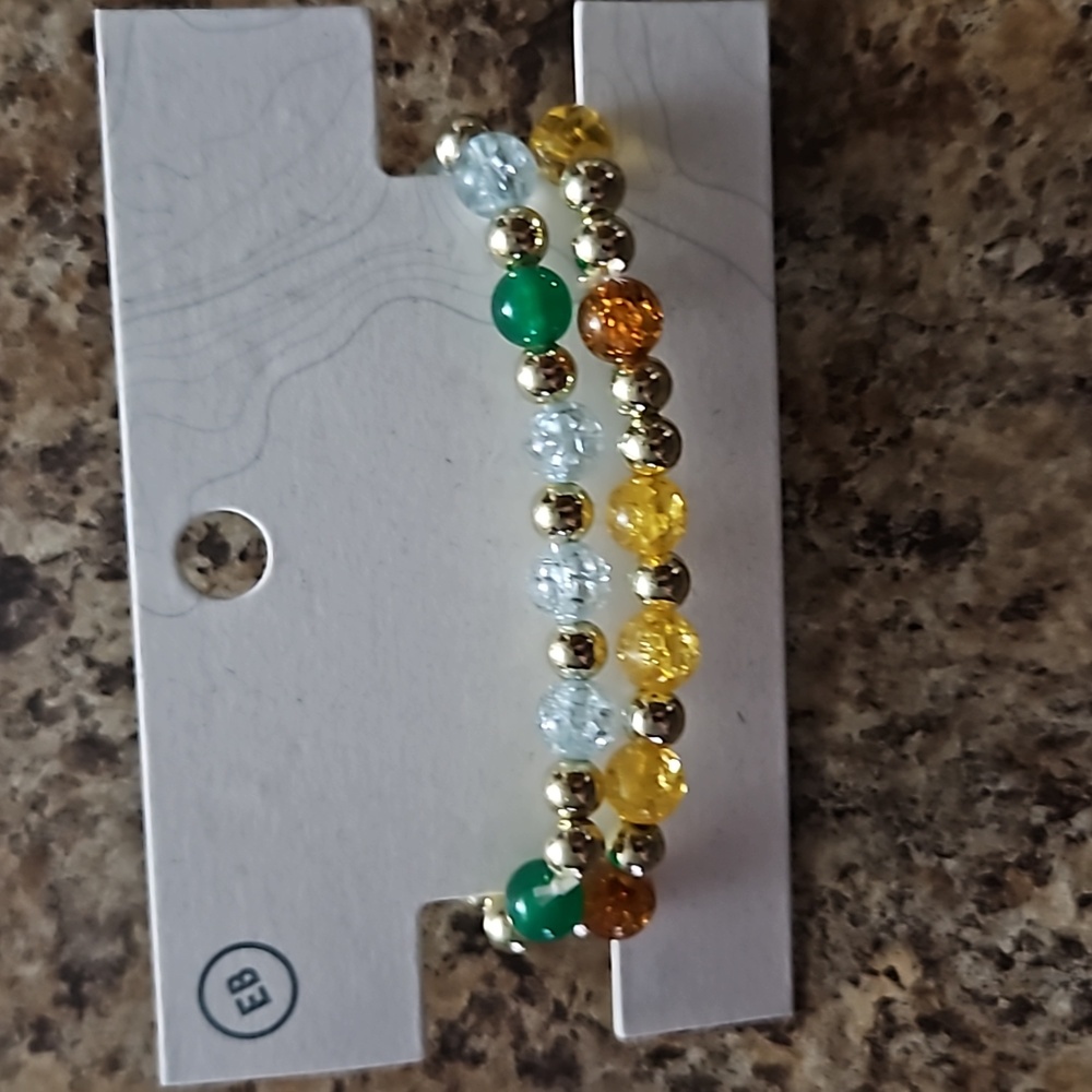 NWT acrylic bracelets or can be used as hair ties - Picture 2 of 2